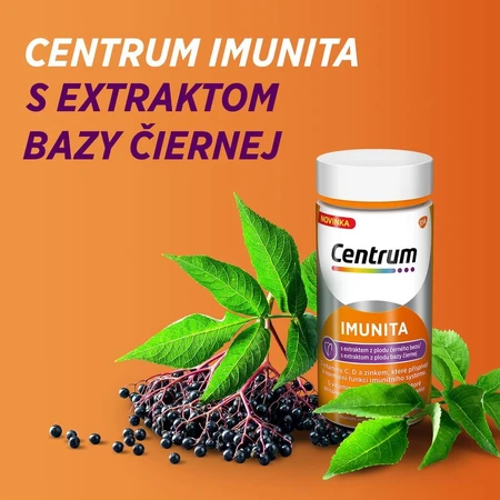 Centrum Immunité avec extrait de sureau noir 1x60 cps, multivitamine avec vitamine C et D pour renforcer l'immunité