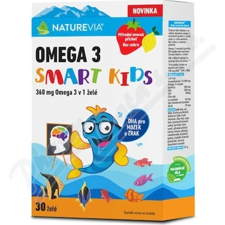 NATUREVIA OMEGA 3 SMART KIDS (30 geleitjes) 1×30 tbl, kauwbare gelei