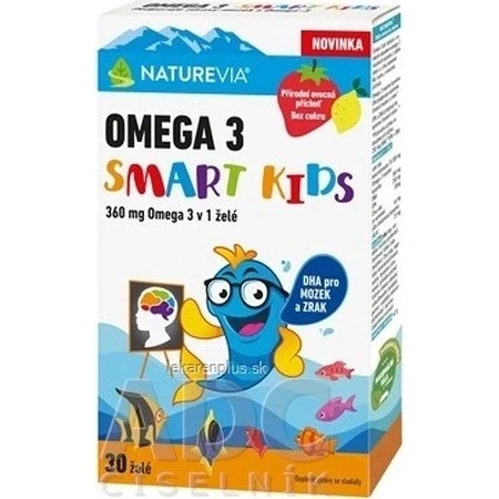 NATUREVIA OMEGA 3 SMART KIDS (30 geleitjes) 1×30 tbl, kauwbare gelei