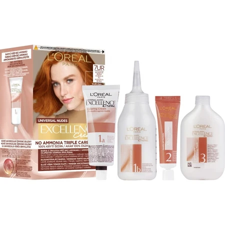 L'Oréal Paris Excellence Nudes Copper 7UR Universal Copper 1×1 pc, coloration permanente
