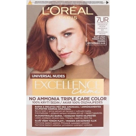 L'Oréal Paris Excellence Nudes Copper 7UR Universal Copper 1×1 pc, coloration permanente