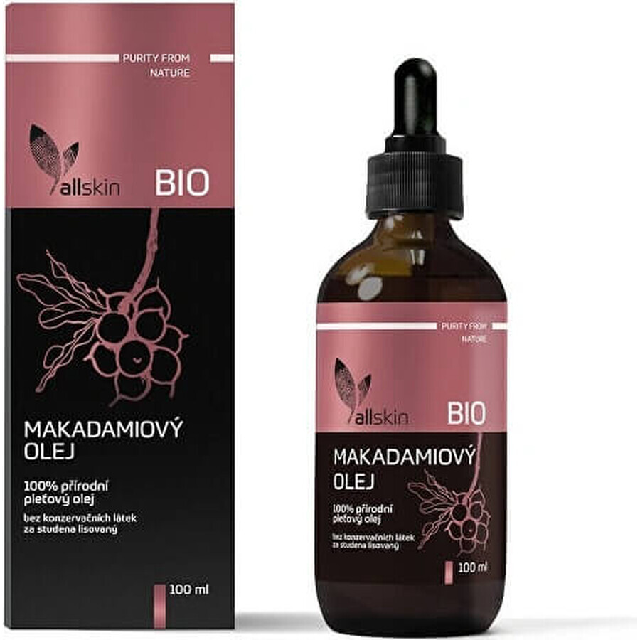 Allskin olio di macadamia biologico 1×100 ml, olio di macadamia