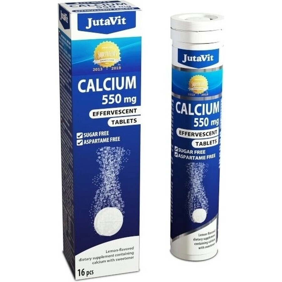 JutaVit Calcio 550 mg compresse effervescenti al gusto di limone 1x16 pz.
