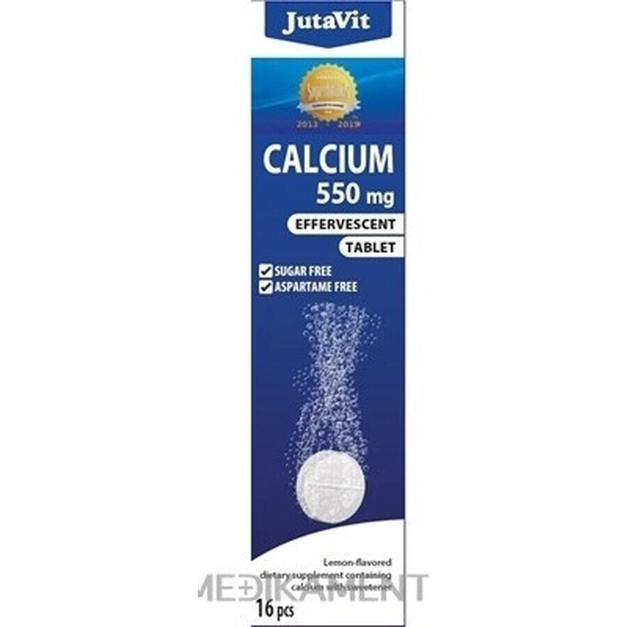 JutaVit Calcio 550 mg compresse effervescenti al gusto di limone 1x16 pz.