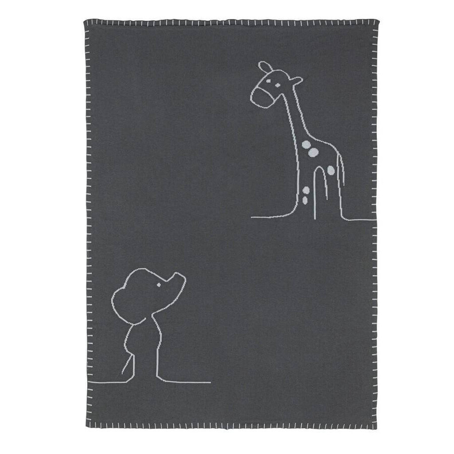 NATTOU Knitted double-sided blanket 75x100 cm LA 1×1 pc