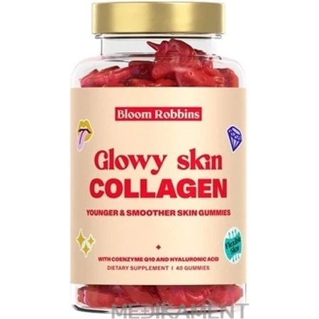 GLOWY SKIN COLLAGEN - Gummies pour une peau plus jeune et plus lisse 1×40 pcs, supplément nutritionnel de collagène