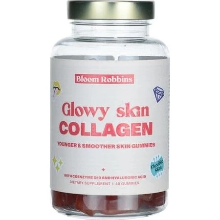GLOWY SKIN COLLAGEN - Gummies pour une peau plus jeune et plus lisse 1×40 pcs, supplément nutritionnel de collagène