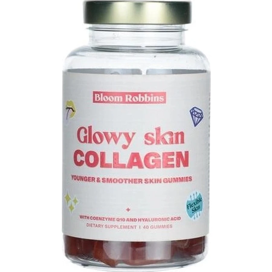 GLOWY SKIN COLLAGEN - Gummies pour une peau plus jeune et plus lisse 1×40 pcs, supplément nutritionnel de collagène