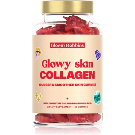 GLOWY SKIN COLLAGEN - Gummies pour une peau plus jeune et plus lisse 1×40 pcs, supplément nutritionnel de collagène