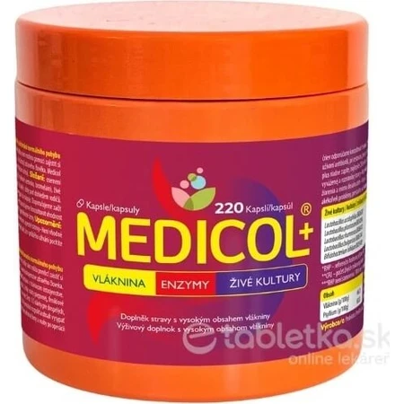 MEDICOL PLUS Ballaststoffe + Enzyme + lebende Kulturen 1×220 cps, Nahrungsergänzungsmittel