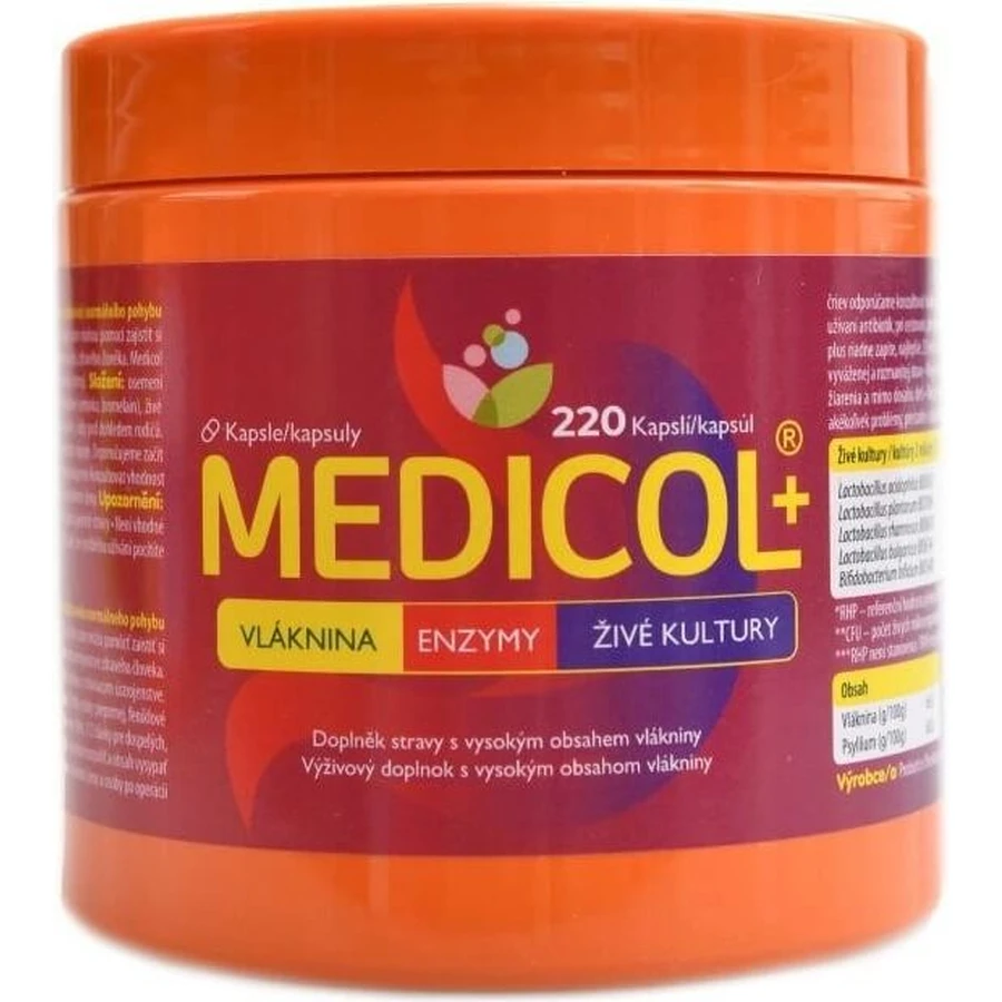 MEDICOL PLUS Ballaststoffe + Enzyme + lebende Kulturen 1×220 cps, Nahrungsergänzungsmittel
