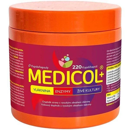 MEDICOL PLUS Ballaststoffe + Enzyme + lebende Kulturen 1×220 cps, Nahrungsergänzungsmittel