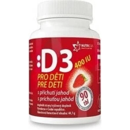 NUTRICIUS Vitamin D3 für Kinder 400 IU 1×90 Stück, Vitamine