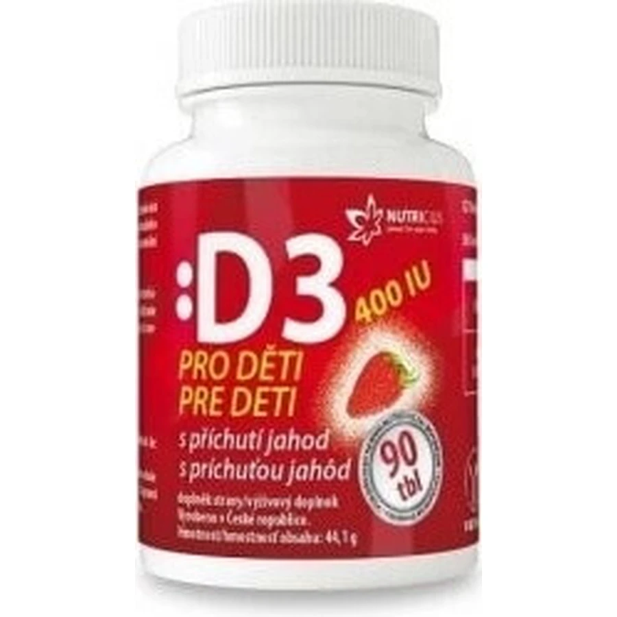 NUTRICIUS Vitamin D3 für Kinder 400 IU 1×90 Stück, Vitamine