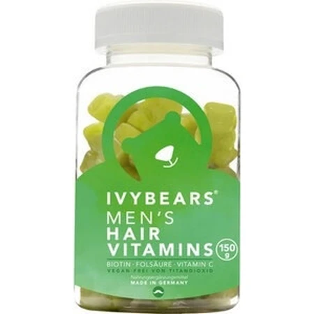 IvyBears vitaminas capilares para hombres 1×60 uds, complemento alimenticio