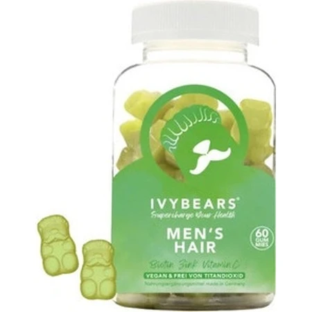 IvyBears vitaminas capilares para hombres 1×60 uds, complemento alimenticio