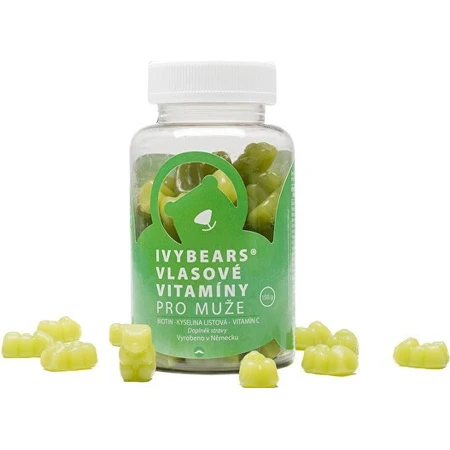 IvyBears vitaminas capilares para hombres 1×60 uds, complemento alimenticio