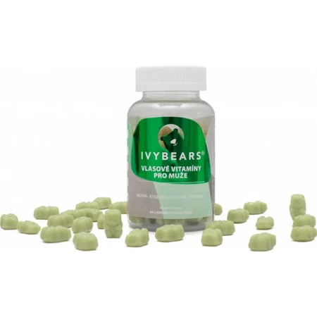 IvyBears vitaminas capilares para hombres 1×60 uds, complemento alimenticio