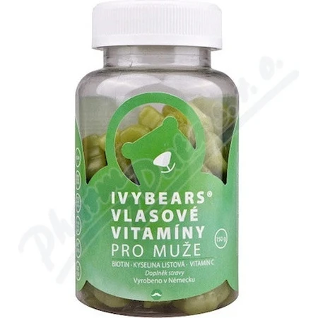IvyBears vitaminas capilares para hombres 1×60 uds, complemento alimenticio