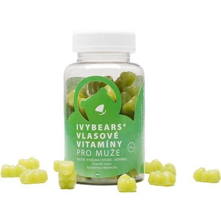 IvyBears vitaminas capilares para hombres 1×60 uds, complemento alimenticio