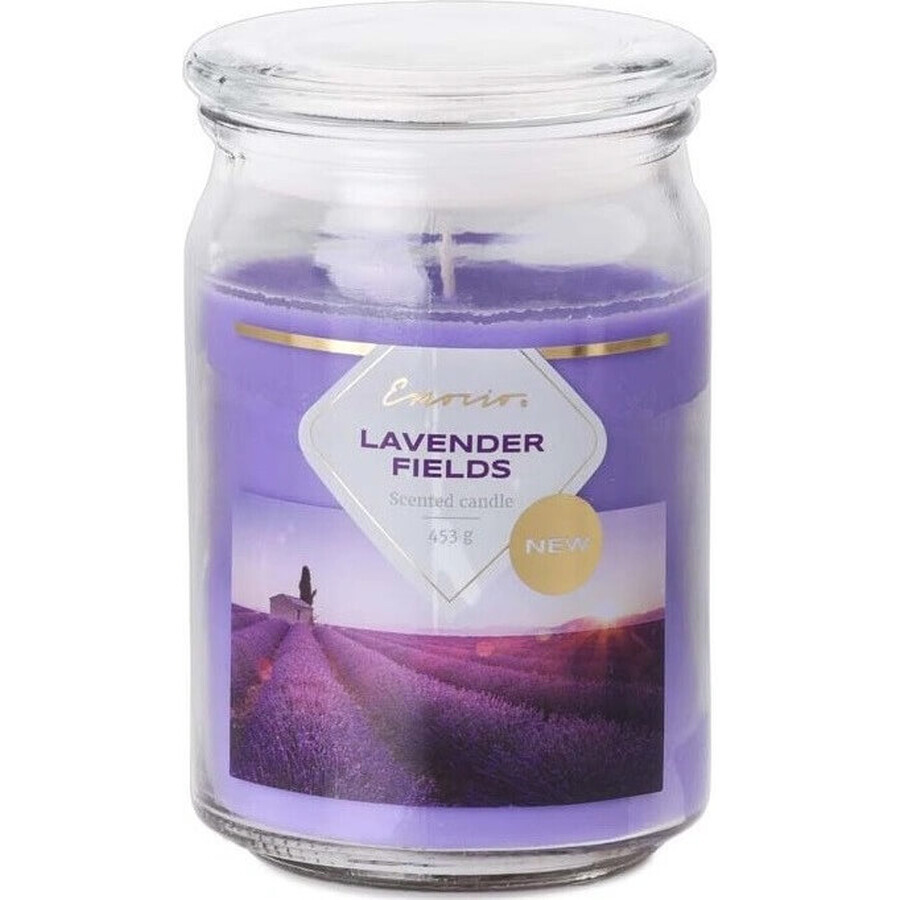 Buy Emocio Glass bottle 93x142 mm with glass lid Lavender Fields Scented Candle Lavender Fields 1×1 pc, size 93 x 142 mm Emocio Glass bottle 93x142 mm with glass lid Lavender Fields Scented Candle Lavender Fields 1×1 pc, size 93 x 142 mm
