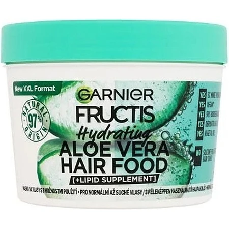 Garnier Fructis Hair Food Hydrating Aloe Vera Mask für normales bis trockenes Haar, 400 ml 1×400 ml, Haarmaske