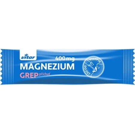 MAGNESIUM 400MG+B6+C 20 Stück GREP VITAR 1x20 Stück, Beutel mit Grapefruit-Geschmack