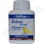 MedPharma IRON 20MG + Vit. C 1×107 tbl, IRON + Vitamina C MedPharma IRON 20MG + Vit. C 1×107 tbl, IRON + Vitamina C