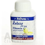 MedPharma IRON 20MG + Vit. C 1×107 tbl, IRON + Vitamina C MedPharma IRON 20MG + Vit. C 1×107 tbl, IRON + Vitamina C