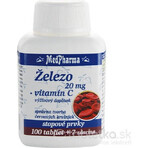 MedPharma IRON 20MG + Vit. C 1×107 tbl, IRON + Vitamina C MedPharma IRON 20MG + Vit. C 1×107 tbl, IRON + Vitamina C