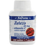MedPharma IRON 20MG + Vit. C 1×107 tbl, IRON + Vitamina C MedPharma IRON 20MG + Vit. C 1×107 tbl, IRON + Vitamina C