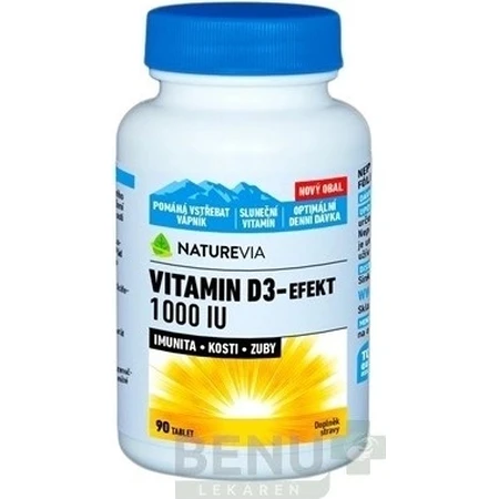 NATUREVIA VITAMIN D3 EFFECT 1000 I.E. 1×90 Stück, Nahrungsergänzungsmittel