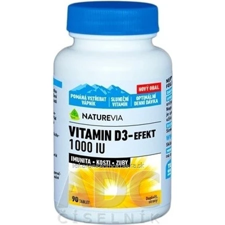 NATUREVIA VITAMIN D3 EFFECT 1000 I.E. 1×90 Stück, Nahrungsergänzungsmittel