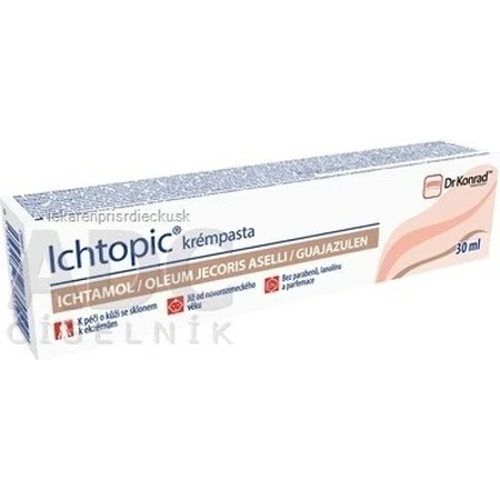 Dr Konrad Ichtamol paste 1×30 ml, soins de la peau