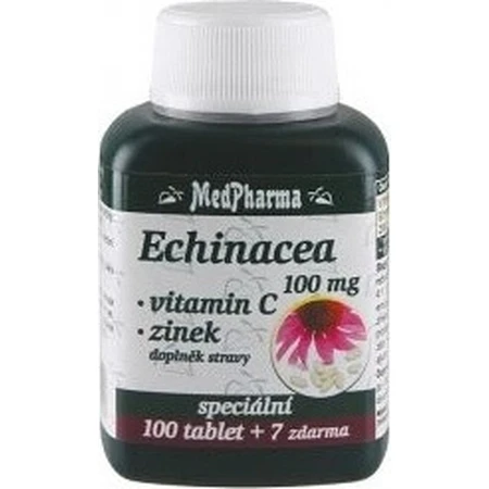 MedPharma ECHINACEA 100MG, VITAMINE C, ZINC 1×37 tbl, complément alimentaire
