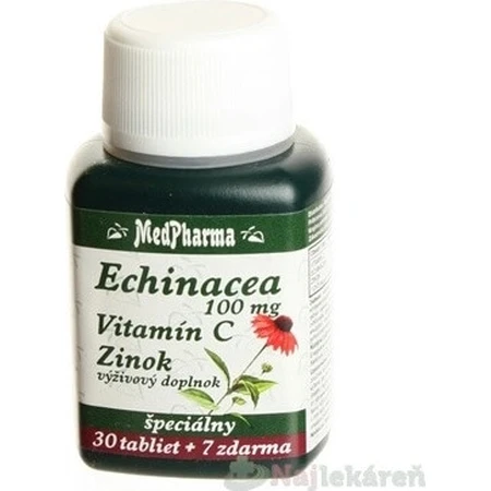 MedPharma ECHINACEA 100MG, VITAMINE C, ZINC 1×37 tbl, complément alimentaire