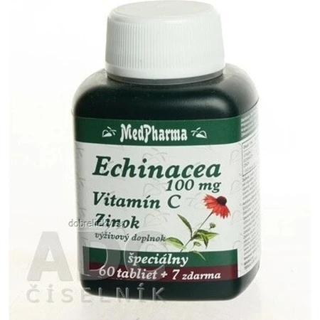 MedPharma ECHINACEA 100MG, VITAMINE C, ZINC 1×37 tbl, complément alimentaire