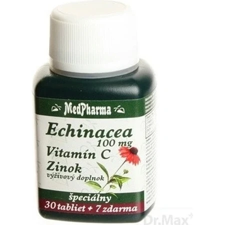 MedPharma ECHINACEA 100MG, VITAMINE C, ZINC 1×37 tbl, complément alimentaire
