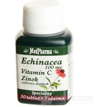 MedPharma ECHINACEA 100MG, VITAMINE C, ZINC 1×37 tbl, complément alimentaire