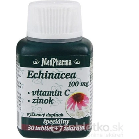MedPharma ECHINACEA 100MG, VITAMINE C, ZINC 1×37 tbl, complément alimentaire