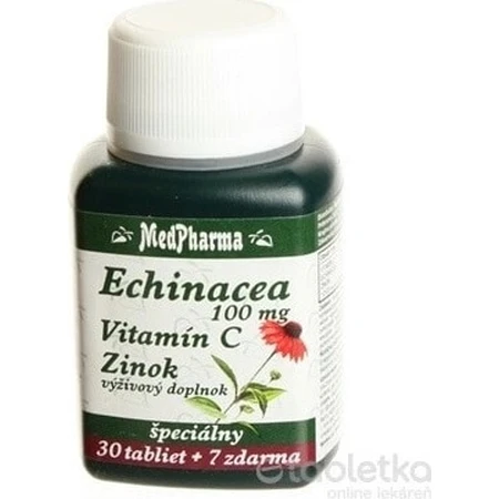 MedPharma ECHINACEA 100MG, VITAMINE C, ZINC 1×37 tbl, complément alimentaire