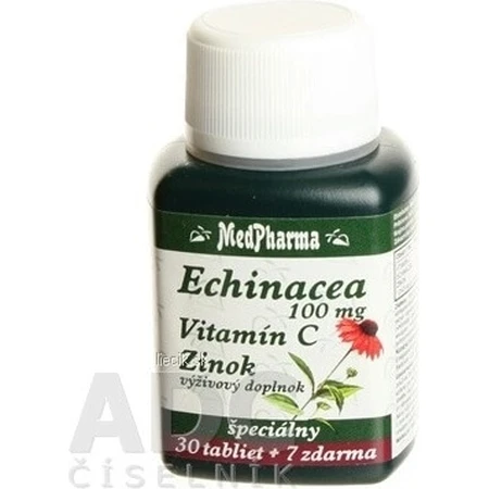 MedPharma ECHINACEA 100MG, VITAMINE C, ZINC 1×37 tbl, complément alimentaire