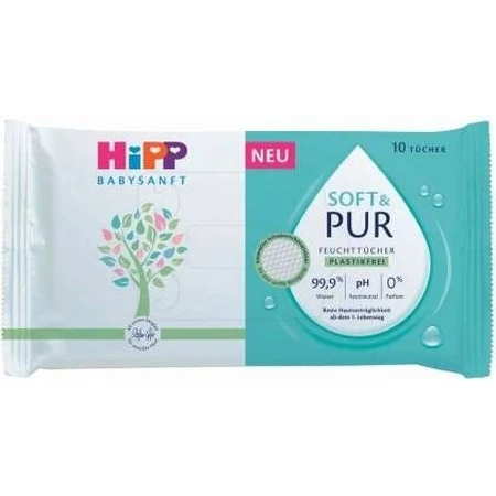 HiPP Babysanft Soft & Pure Reinigungstücher 10 Stück 1×10 Stück, Feuchttücher