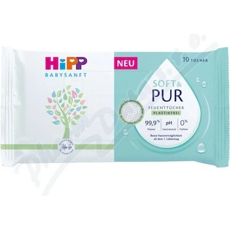 HiPP Babysanft Soft & Pure Reinigungstücher 10 Stück 1×10 Stück, Feuchttücher