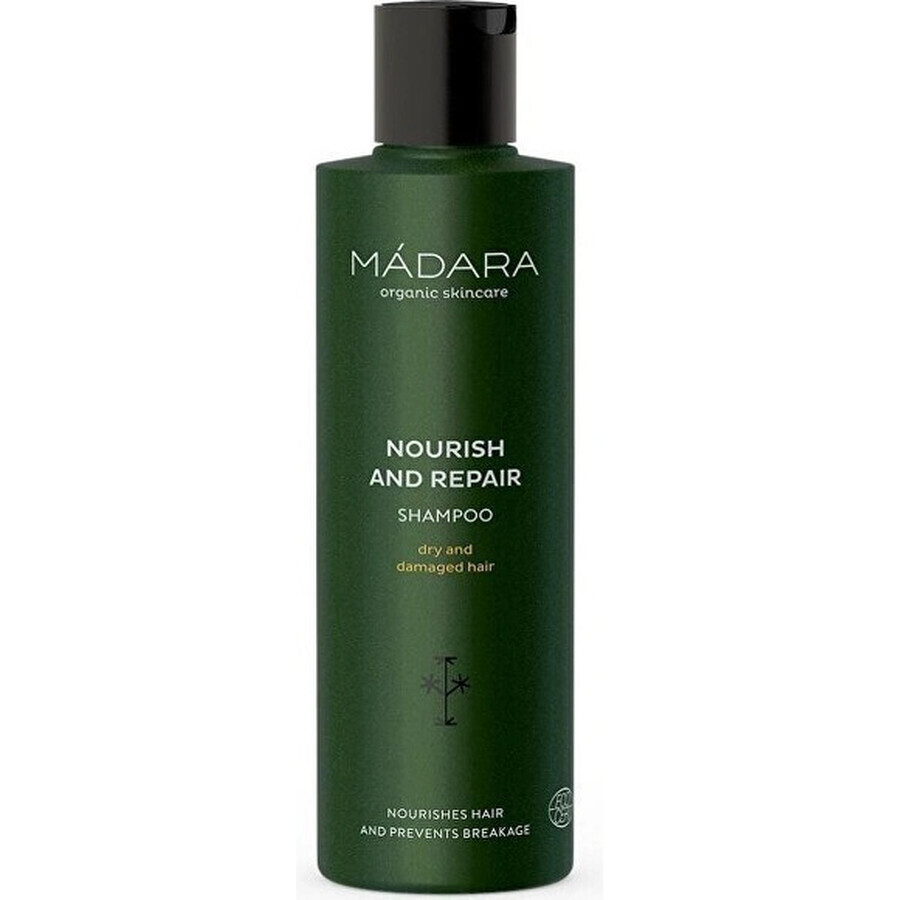 Mádara Shampoo for dry and damaged hair 1×250 ml, certified natural shampoo