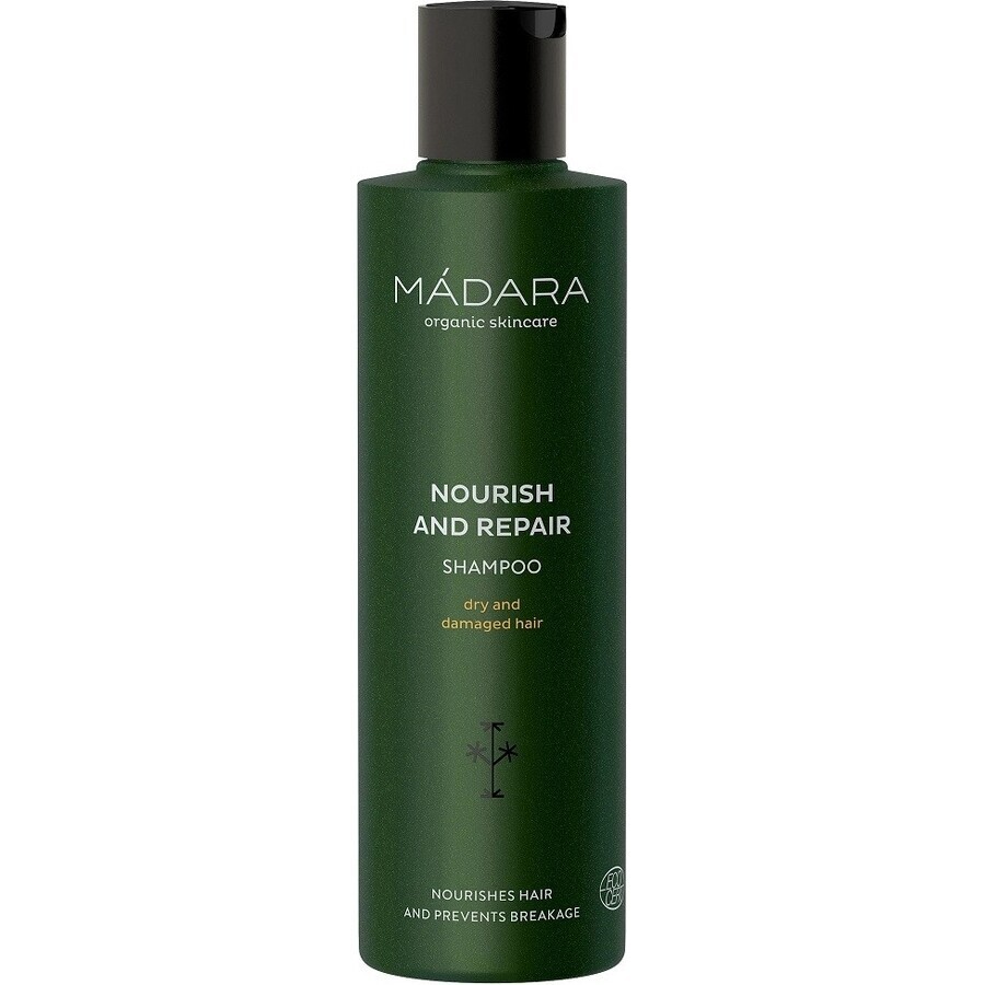 Mádara Shampoo for dry and damaged hair 1×250 ml, certified natural shampoo