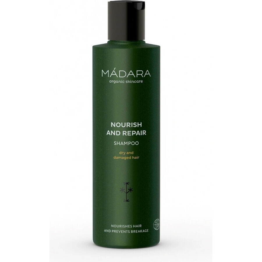 Mádara Shampoo for dry and damaged hair 1×250 ml, certified natural shampoo