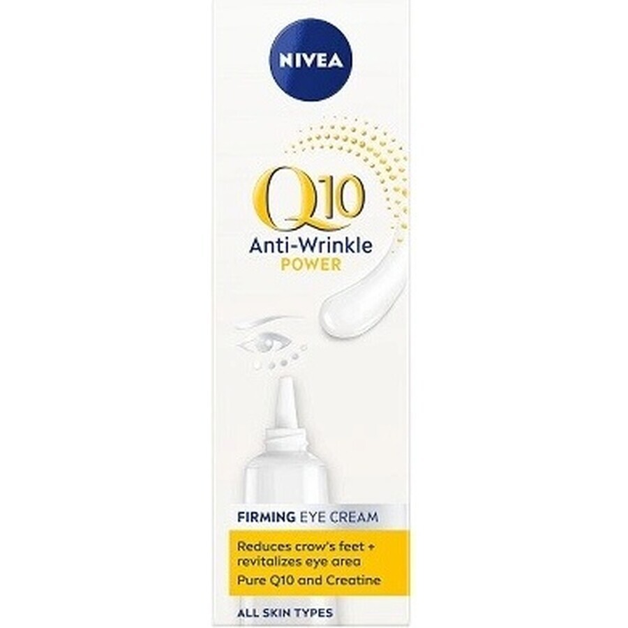 NIVEA Firming Eye Cream Q10 POWER 1×15 ml, crème anti-rides pour les yeux