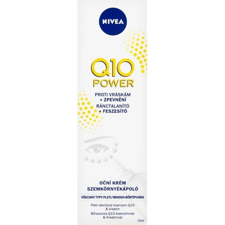 NIVEA Firming Eye Cream Q10 POWER 1×15 ml, crème anti-rides pour les yeux