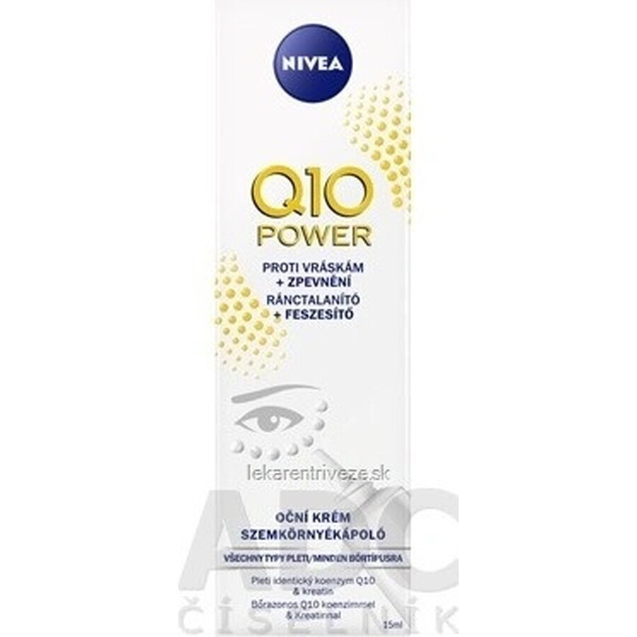 NIVEA Firming Eye Cream Q10 POWER 1×15 ml, crème anti-rides pour les yeux